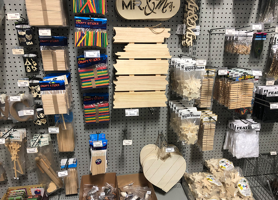 wooden art supplies